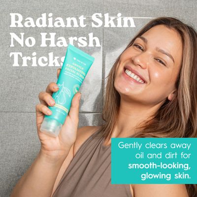 Tree To Tub Exfoliating Face Wash - Gentle Facial Exfoliator & Face Scrub wSalicylic Acid for Glowing Skin - Non-Irritating Exfoliant to Remove Buildup & Refine Texture - For All Skin Types