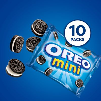 OREO Mini Chocolate Sandwich Cookies, 10 Snack Packs