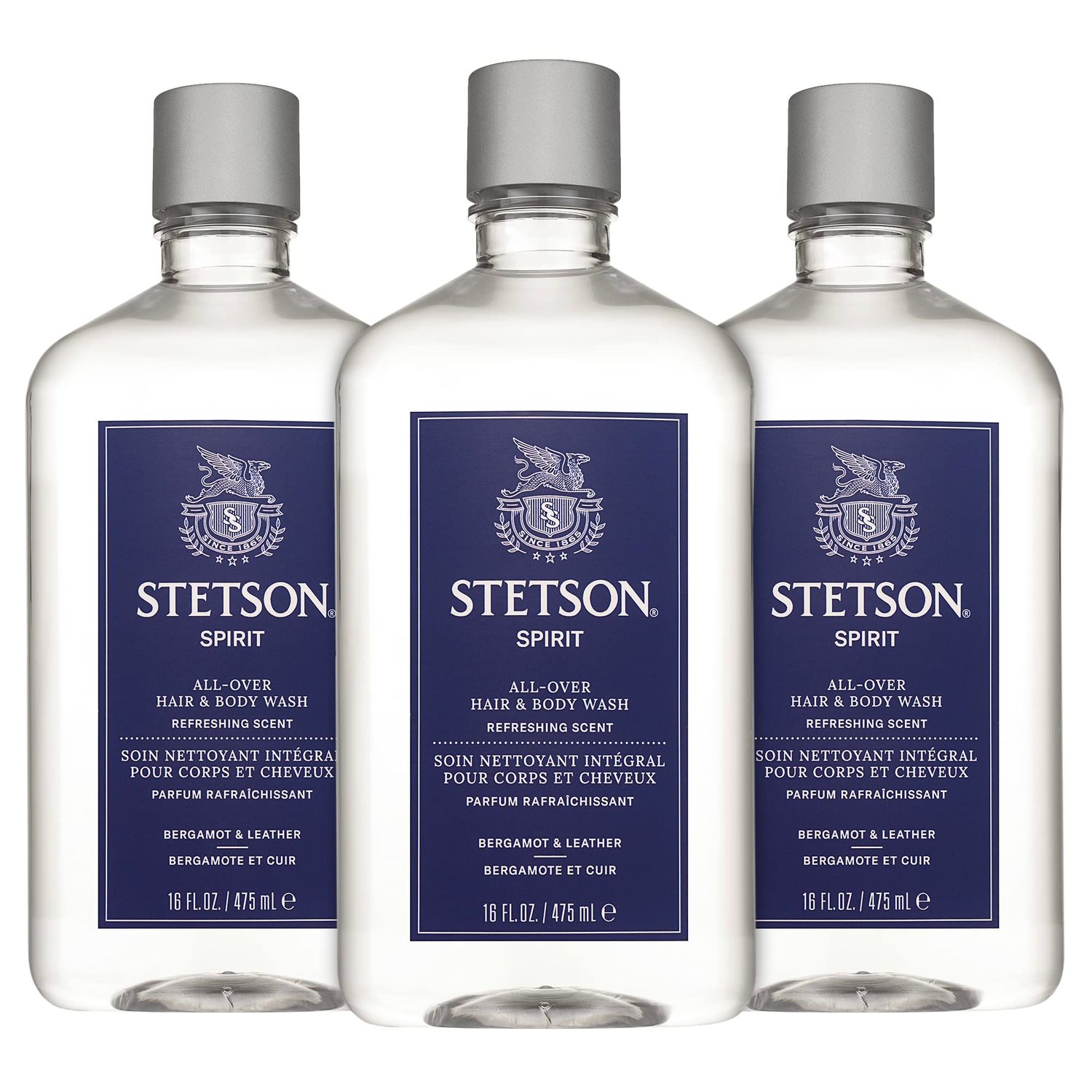 Stetson Spirit - All Over Hair &amp; Body Wash - 3 Pack