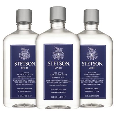 Stetson Spirit - All Over Hair &amp; Body Wash - 3 Pack