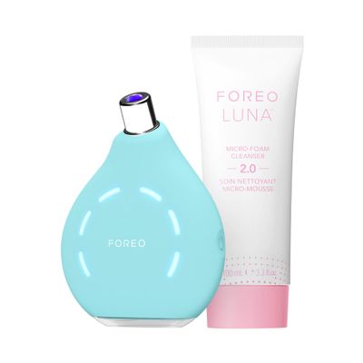 FOREO Blackheads Suck KIWI Bundle - Whitehead &amp; Black Head Remover for Face LUNA Micro-Foam Cleanser 2.0, 3.5 oz - Vacuum Skin Care Tools - Blackhead Extractor for Face &amp; Nose - No Pore Strips