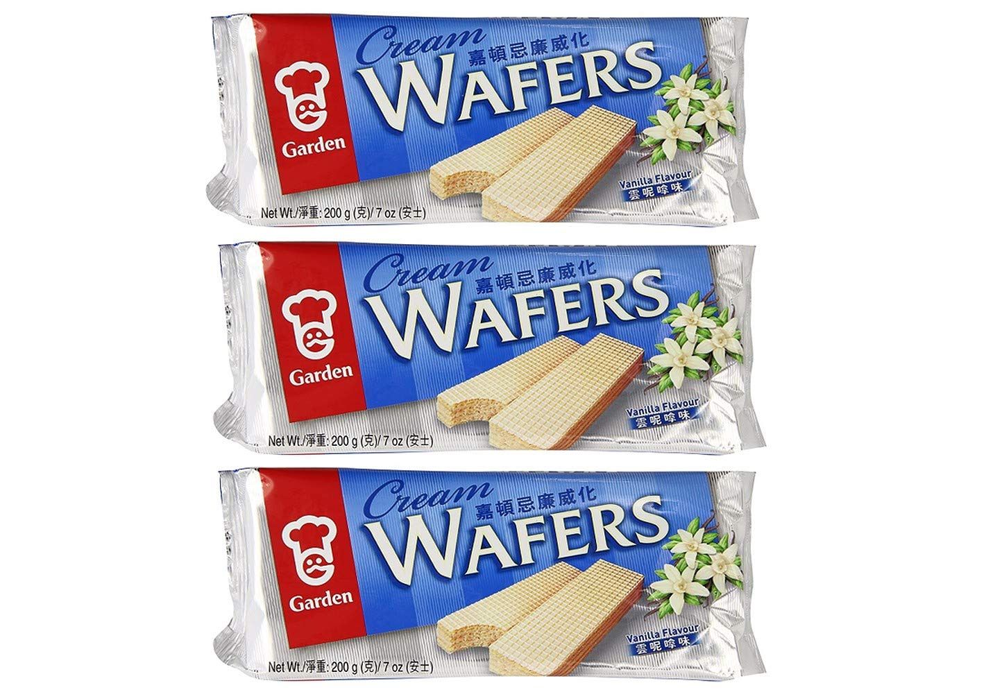 Garden Cream Wafers Vanilla Flavor 200g, 3 Pack