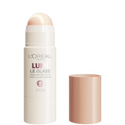 L&#39;Oreal Paris True Match Lumi Le Glass Highlighter Stick, Reflective, Translucent, Glassy Highlighter for Face and Body, 610 Glassy Pearl Eclat, 0.17 Oz