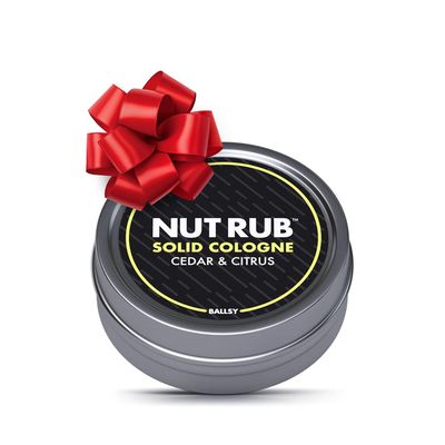 Ballsy Body &amp; Groin Rub, Cologne for Everywhere, with Beeswax, Coconut and Sunflower Seed Oil, Citrus and Cedar .85 oz