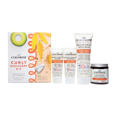 Curlsmith - Curly Wash Day Discovery Kit Complete Wash Day Kit, Perfect for People with Type 3 Curls Cleanse, Control Frizz, Nourish &amp; Hydrate Hair for Bouncy Curls