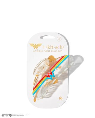 Kitsch Wonder Woman Clear Acrylic Large Claw Clip, Cute Hair Clips for Women, Hair Claw Clips for Thick Hair, Large Hair Clips for Thin Hair, Big Hair Clips for Girls, Clear Hair Clips for Styling