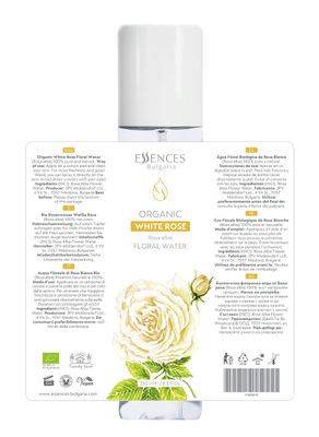Essences Bulgaria Organic White Rose Floral Water 8.5 Fl Oz 250ml Rosa alba 100 Pure and Natural Anti-Age Refreshing Beauty Mist Alcohol-Free Makeup Remover Hydrating Vegan