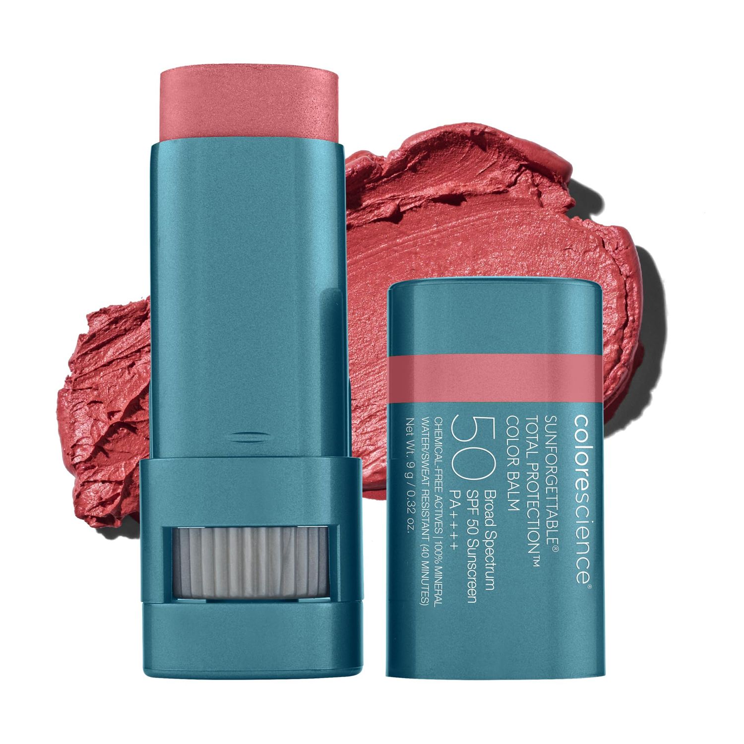 Colorescience Sunforgettable Total Protection Color Balm SPF 50, for Cheeks &amp; Lips, Pink Sky