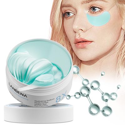 8X Hyaluronic Acid Under Eye Patches30 Pairs -Cooling Eye Masks for Deep Moisturizing, with Ectoin Niacinamide Hydra-Gel Collagen, Puffy Eyes Treatment, Fine Lines &amp; Wrinkles Reduce