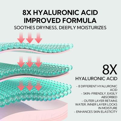8X Hyaluronic Acid Under Eye Patches30 Pairs -Cooling Eye Masks for Deep Moisturizing, with Ectoin Niacinamide Hydra-Gel Collagen, Puffy Eyes Treatment, Fine Lines & Wrinkles Reduce