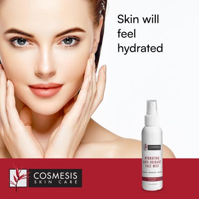 Cosmesis Hydrating Anti-Oxidant Face Mist - Refresh, Moisturize &amp; Soothe Dry Skin, Tea Blend &amp; Vitamins AD - 4 fl oz