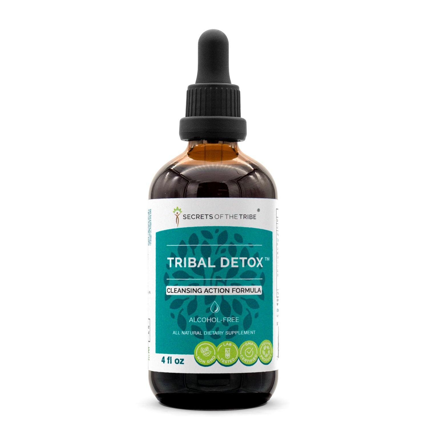 Tribal Detox Herbal Extract, Alcohol-Free Glycerite Tincture, Turmeric, Dandelion, Milk Thistle, Burdock, Cleavers, Cranberry, Goldenrod, Green Tea Cleansing Action Formula 4 FL OZ