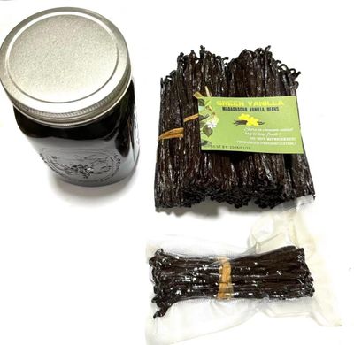 25 Organic Madagascar Vanilla Beans- NON- GMO For Brewing and Making Homemade Extract 5-7 GRADE A