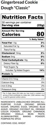 Vacuum Sealed Organic Gingerbread Cookie Dough Classic Special Designed and Produced for working with 3D Kitchen Art Cookie Cutters Mold 1.8 lb - 680g Ready-to-Bake Roll Out