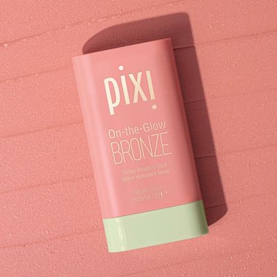 Pixi On-the-Glow Bronze - WarmGlow, Hydrating Tinted Moisture Bronzer Stick with Ginseng, Aloe Vera &amp; Fruit Extracts, For Cheeks &amp; Lips, 19g 0.6oz, Paraben-Free