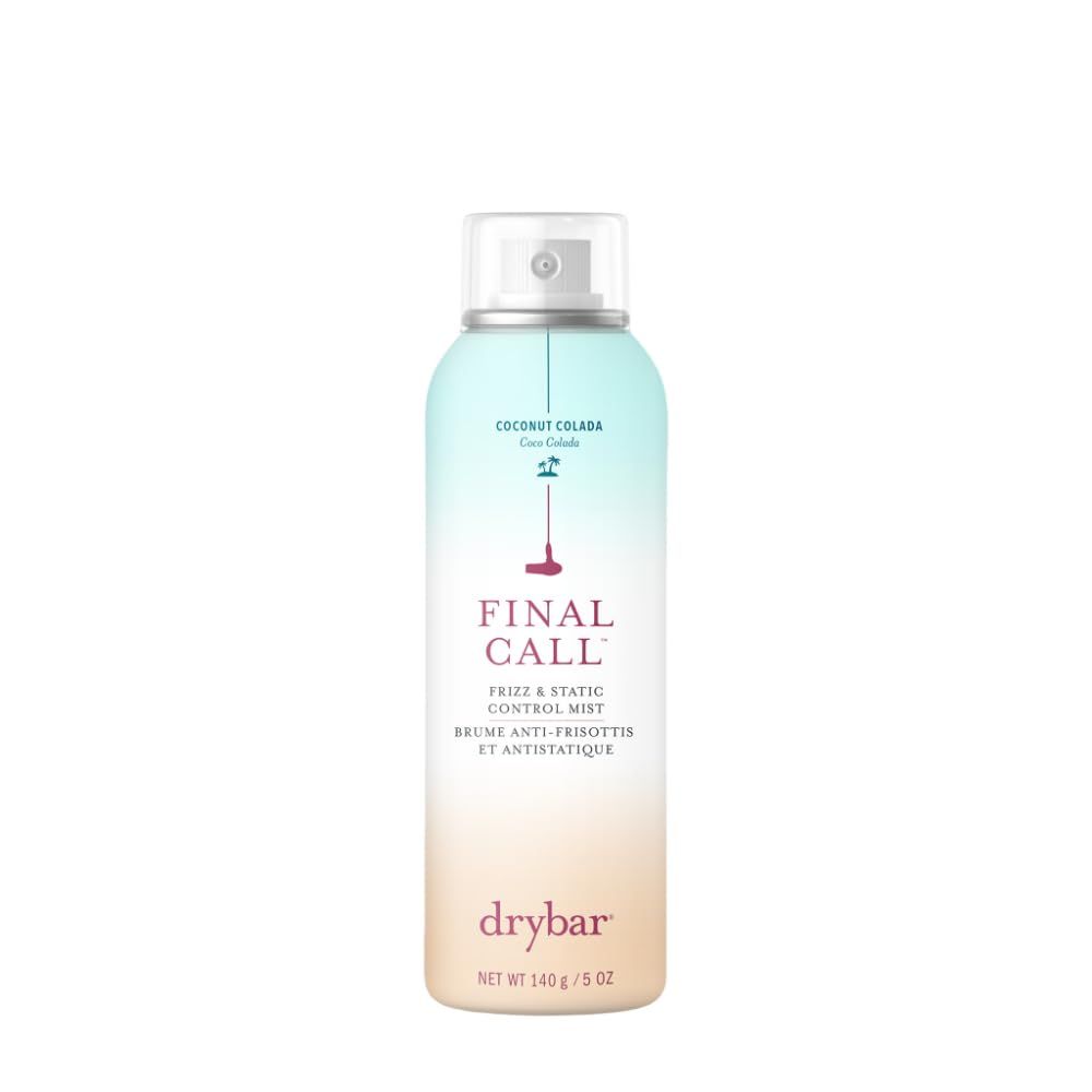 Drybar Final Call Frizz &amp; Static Control Mist Coconut Colada Scent - Full Size Fights Frizz, Tames Flyaways to Maintain Smooth and Shiny Blowouts, 24 Hour Frizz Control &amp; 72 Hour Static Control