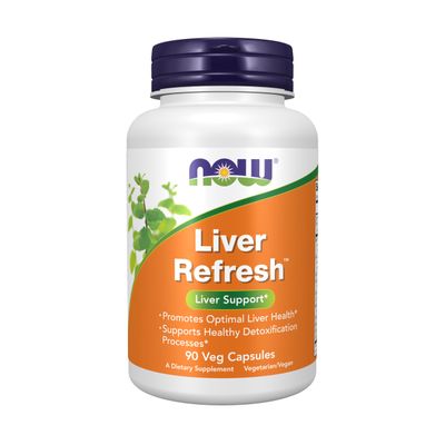 NOW Foods Supplements, Liver Refresh with Milk Thistle Extract and unique Herb-Enzyme blend, 90 Veg Capsules