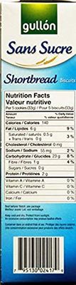 Gullon Cookie SF Shortbread Cookies, 11.63 Ounce, 330 Gram 2 Pack