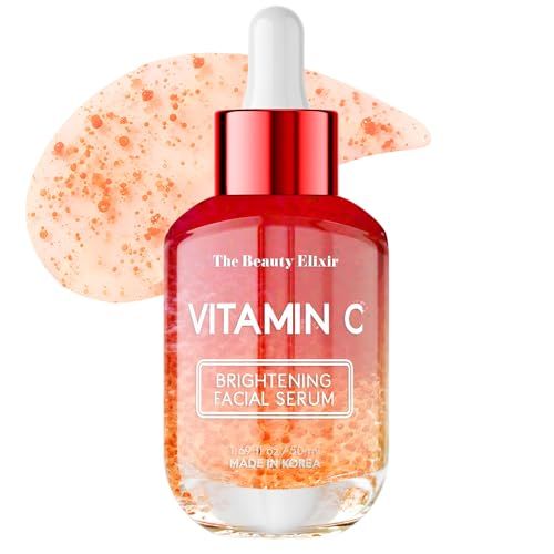 The Beauty Elixir Vitamin C Serum For Face - Dermatologist Tested - Anti-Aging &amp; Dark Spot Remover - Brightening, Clean Beauty, Cruelty-Free, Korean Skin Care for Glass Skin - All Skin Types - 1.69oz