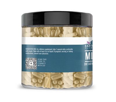 Earthborn Elements Milk Thistle 200 Capsules, Pure &amp; Undiluted, No Additives