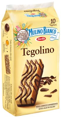 Mulino Bianco Italian Cookies Mulino Bianco, Tegolino 10 pieces 350 g Italian Biscuits 12.34 Ounce Total Weight