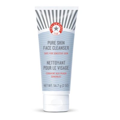 First Aid Beauty - Pure Skin Face Cleanser, Effectively Removes Makeup, Dirt, and Impurities, Gentle Cleanser Leaves Skin Soft &amp; Supple, Safe for Sensitive Skin, Fragrance Free, 2 oz