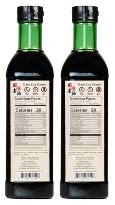 NPG Premium Dark Soy Sauce Set 16.9 FL Oz Pack of 2, Soy Dipping Sauces for Fish, Dumpling, Noodles, and Marinade Meat, Perfect Condiment for Japanese Sushi, Sashimi, Asian Stir Fry, Vegan, Non-GMO