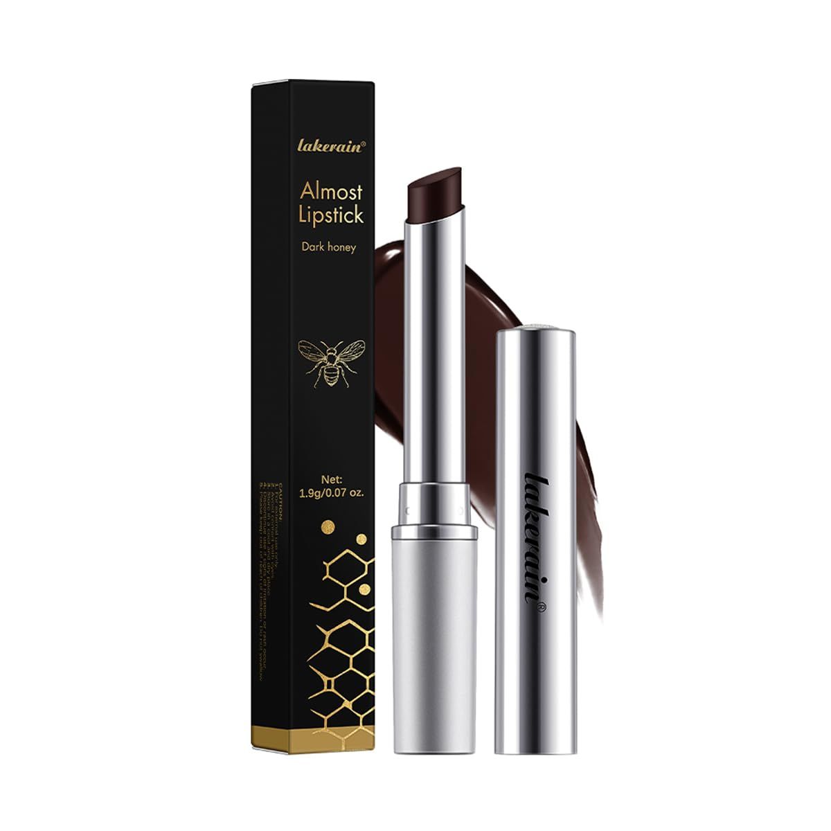 SHEEYOON Tinted Lipstick Dark Honey, Hydrating Sheer Formula Lip Balm, Natural Glossy Finish Dark honey, 1 PC