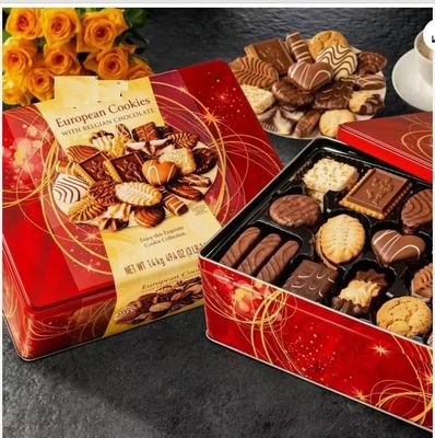 Luxury Assortment Of Europeen Christmas Chocolate Cookie- Christmas cookie Assortment - Kirkland Signature European Cookies With Belgian Chocolate, 49.4 Ounces- Packaged With Maryse&#39;s Place Holiday...