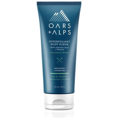 Oars Alps Superfoliant Body Scrub, Dermatologist Tested and Made with Clean Ingredients, Contains Niacinamide and Coconut Oil, 8 Fl Oz