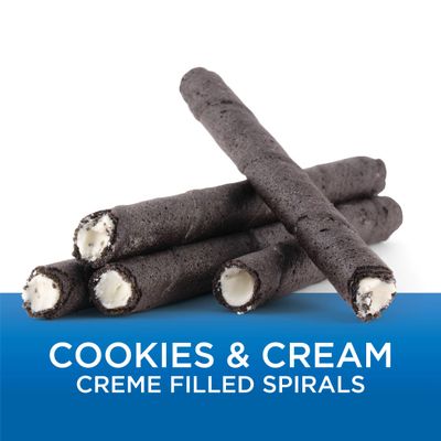 got milk? Wafer Spirals, Cookies and Cream, 14 Oz. Tin with 36 Rolls, Delicious Rolled Wafer Rolls with Filling, Wafer Cookies for Dessert or Snack, Retail Pack