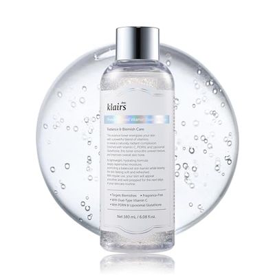 Dear Klairs Freshly Juiced Vitamin C Toner, Vegan PDRN Essence, Liposomal Glutathione, Niacinamide, 8000 Vitamin C Capusules 6.08 fl.oz Pack of 1