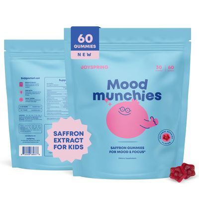 JoySpring Saffron Gummies for Kids Saffron Extract with GABA Supplements Offer Mood Support and Calms Temper Tantrums Sugar Free Gummies