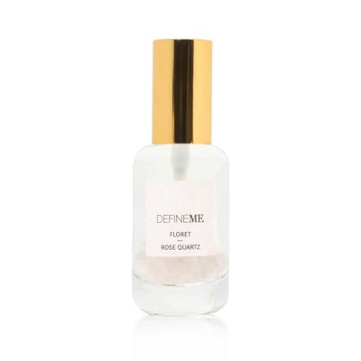 DefineMe Rose Quartz Crystal Infused Natural Perfume Mist, Floret Scent, 0.95 FL OZ, Award Winner 2024 Universal Beauty Awards