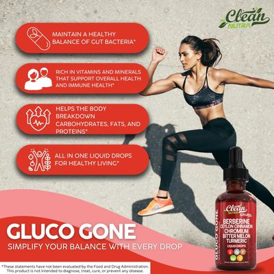 Clean Nutra Berberine with Ceylon Cinnamon Supplement Liquid Drops Bitter Melon Extract, Glucomannan, Gymnema, Chromium, Turmeric, Organic Panax Ginseng, Moringa GLP-1 Support