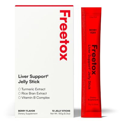 Freetox Liver Support Jelly Sticks - Daily Liver Health, Vitamin B Complex &amp; Turmeric for Wellness Support - Ideal for Social Events, Travel &amp; Weddings