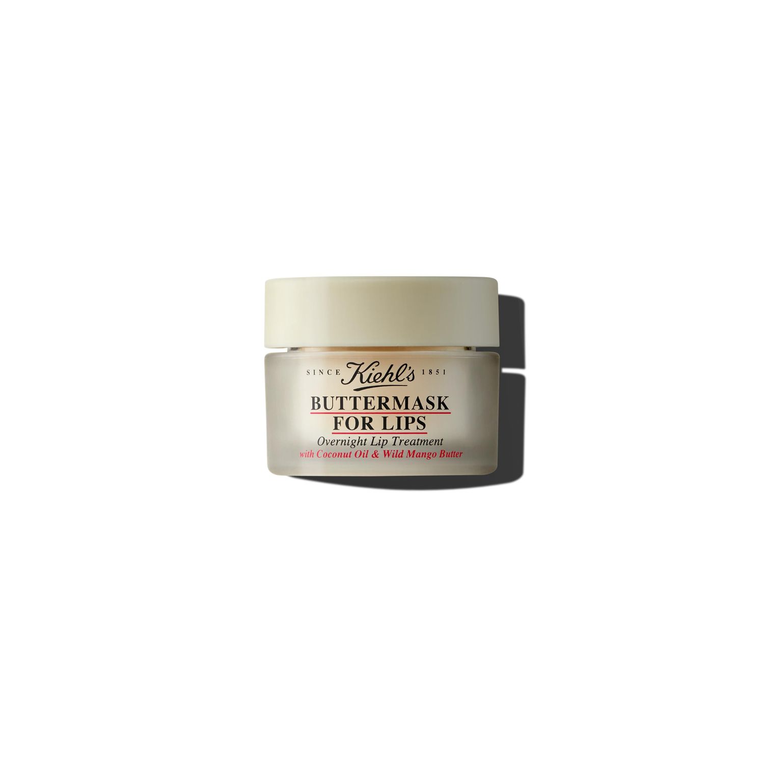 Kiehl&#39;s Buttermask For Lips, Hydrating Overnight Lip Mask, Nourishes &amp; Restores Dry Lips, Intense Hydration, with Coconut Oil &amp; Wild Mango Butter, Paraben-free, Fragrance-free - 0.35 fl oz