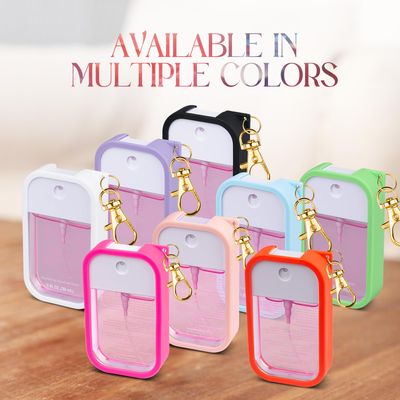 TERPINK Silicone Case Compatible with Touchland Hand Sanitizer Spray, Protective Case with Keychain for Power Mist and Glow Mist 1 fl oz, Hand Sanitizer Spray Accessory Pink, 1 Pack