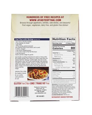 A Taste of Thai Pad Thai Sauce - 3.25oz Pack of 6 Ready-to-Use Mix Flavored with Classic Thai Spices Use for Noodles Marinade Dips Salad Dressing Stir-fry &amp; More Non-GMO Gluten-free