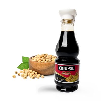 Chin-Su Premium Soy Sauce - 8.5 Fluid Ounce Bottle - 100 Vegan, Dark Soy Sauce For Dipping, Stir Fry, Marinades, Dressing, Braising - 31 Less Sodium Than Regular Soy Sauce Premium