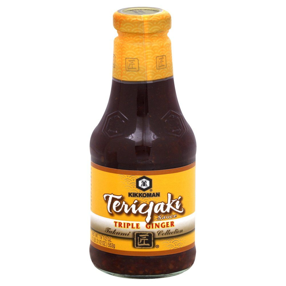 Kikkoman Takumi Teriyaki Triple Ginger Sauce, No High Fructose Corn Syrup, 19.5 Ounces Pack Of 6
