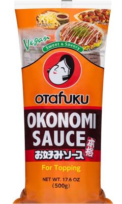 Otafuku Okonomi Sauce, Vegan Japanese Topping for Okonomiyaki Pancakes 17.6 Ounces