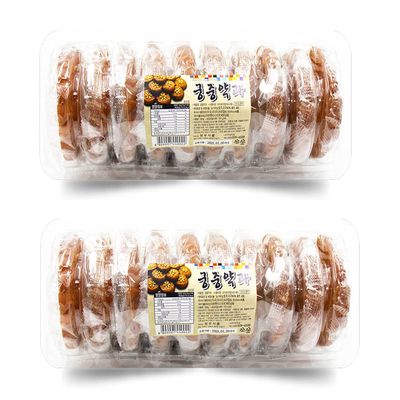 Korean Traditional Snacks Honey Sweet Yak Gwa Cookies ?? - 2 Pack Total 16 PCS Individual Wrapped Premium Dessert Waffle Chewy Crackers Asian Food YakGwa Gift Treats for Kids Adult Senior