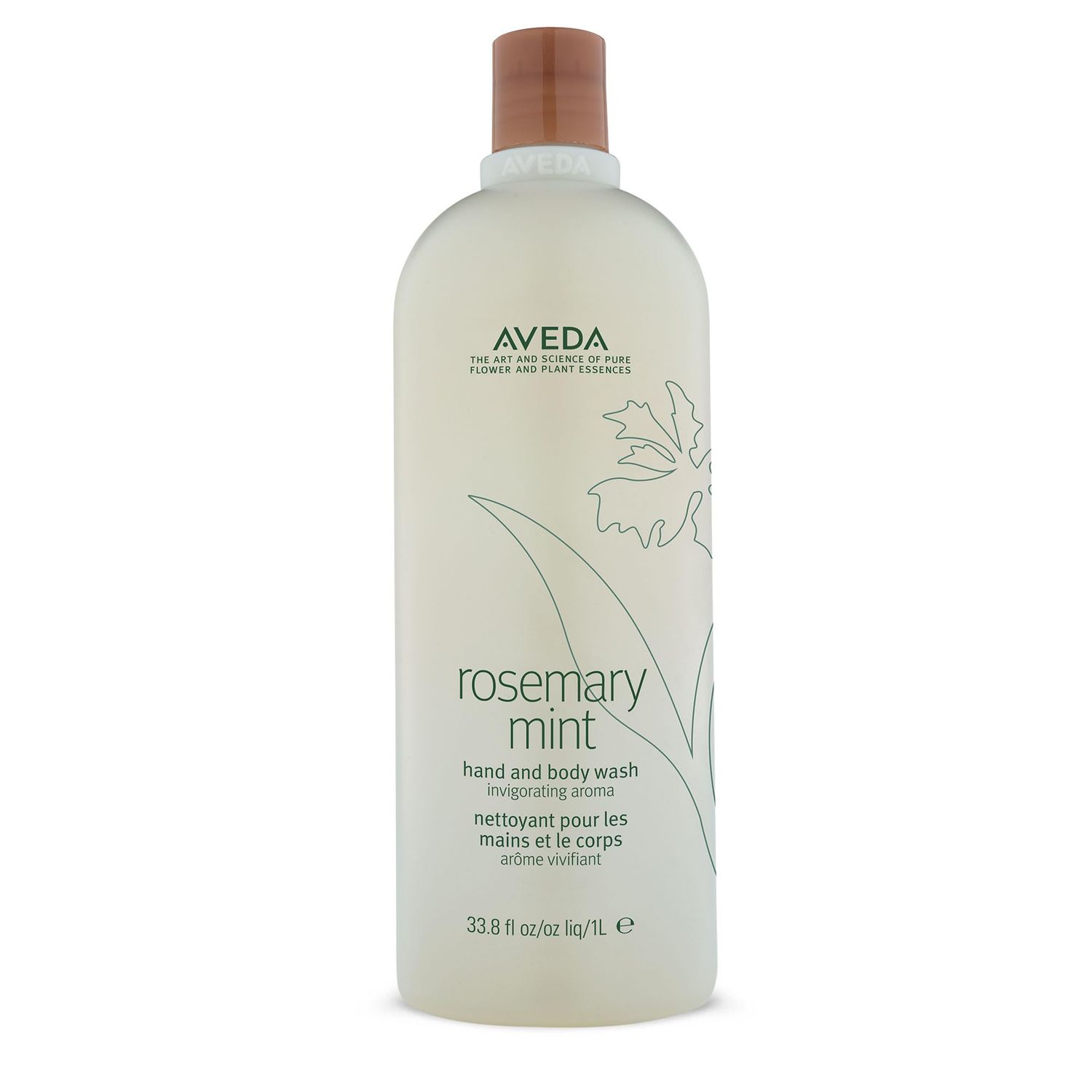 Aveda Rosemary Mint Hand &amp; Body Wash Liquid Hand Soap and Body Wash with Invigorating Aroma of Certified Organic Peppermint &amp; Rosemary, 33.8 Fl Oz