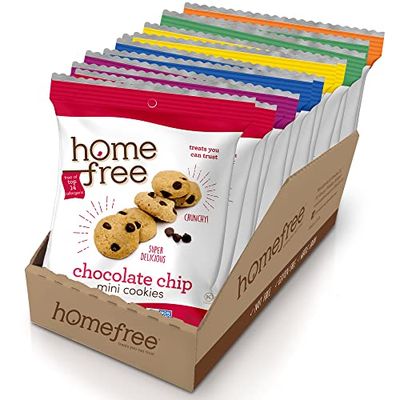 Homefree Mini Cookies Variety Pack, Gluten Free, Nut Free, Vegan, Cookie Snack Packs, School Safe and Allergy Friendly Snack Pack of 10