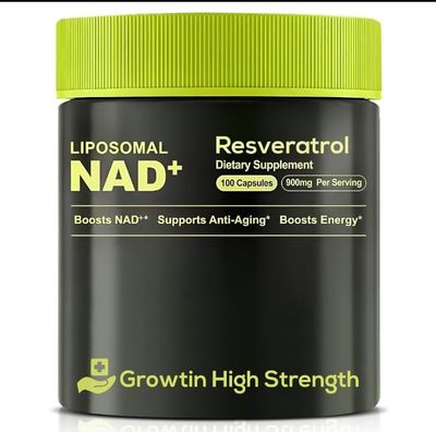 NUTRENDIA Nutrendia NAD Supplement - Liposomal Nicotinamide Riboside 900mg, Quercetin, Resveratrol, High Purity NMN, NAD Support for Energy, Focus &amp; Wellness - 80 Capsules for Men &amp; Women