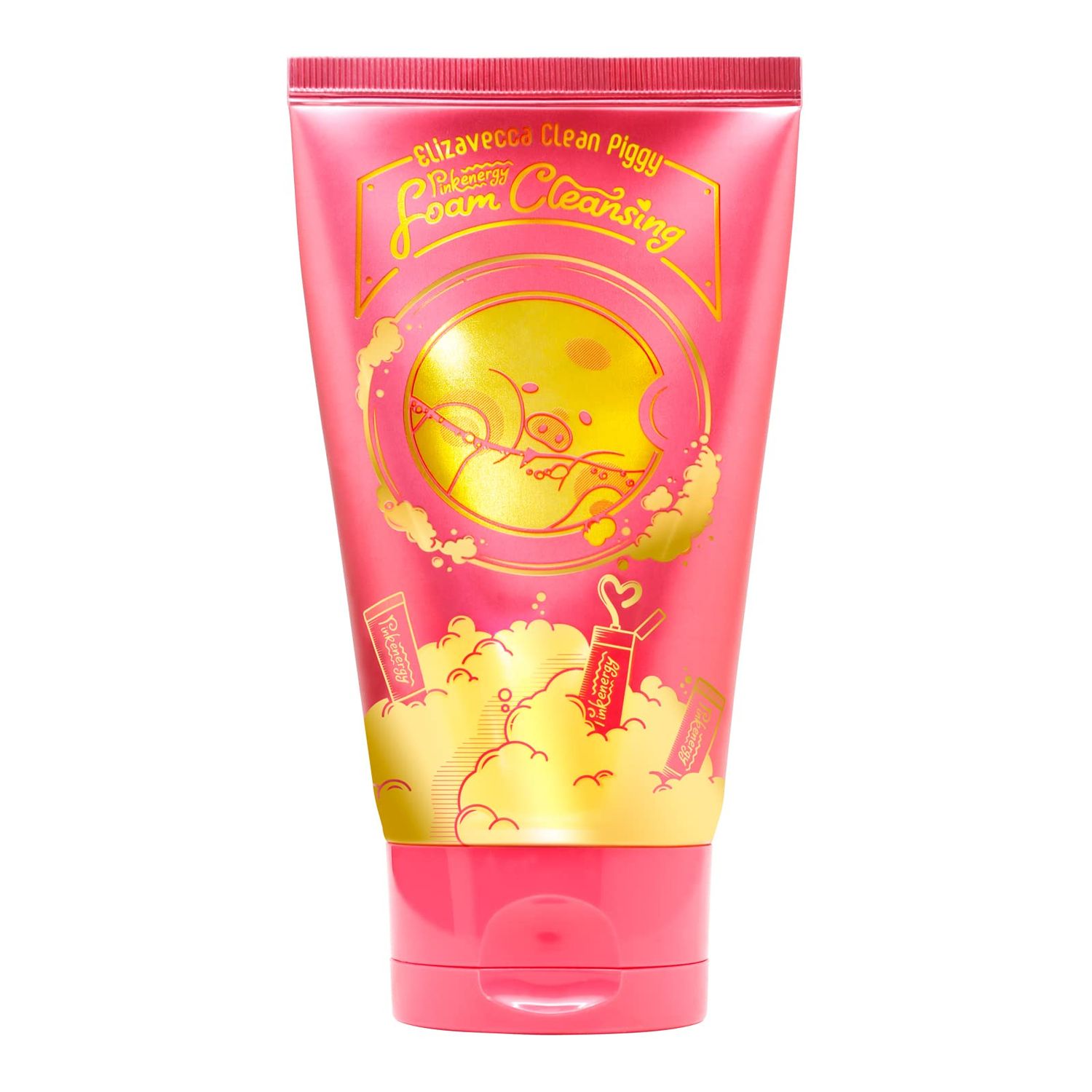 Elizavecca Clean Piggy Pink Energy Foam Cleansing 120ml4.06 - Wash Off Face WashWash offFacial Cleanser for Oily SkinDaily Face Wash reviewRemoves Make-Up