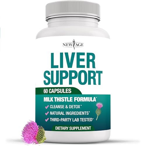Liver Cleanse Detox &amp; Repair - Milk Thistle Supplement - Liver Support with Choline, Artichoke Extract, Chicory &amp; Dandelion Root Supplement - Milk Thistle Liver Detox &amp; Liver Cleanse - 60 Count