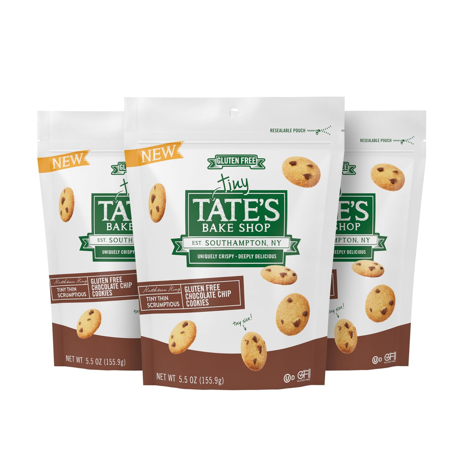 Tate&#39;s Bake Shop Tiny Gluten Free Chocolate Chip Cookies, 3-5.5 oz Bags