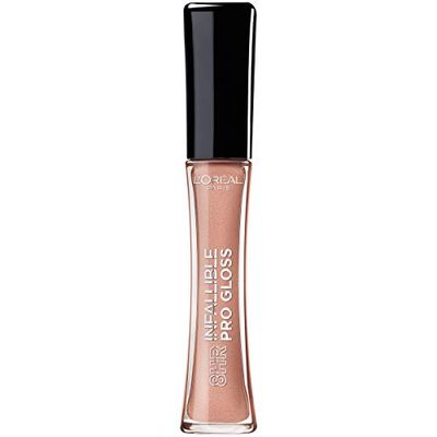 LOreal Paris Makeup Infallible 8 Hour Hydrating Lip Gloss, Nude Petal, 0.21 Fl Oz